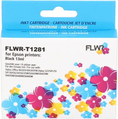 FLWR - Inktcartridge / T1281 / Zwart - Geschikt voor Epson