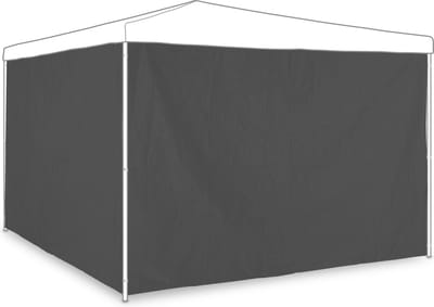 partytent zijwand - set van 2 - 2x3 m - klittenbandsluiting - waterdicht - kunststof - grijs