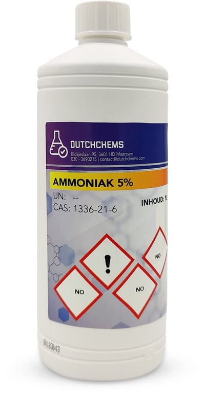 Schoonmaak Ammonia / Ammoniak 5% 1 liter
