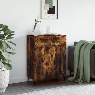 vidaXL - Dressoir - 69,5x34x90 - cm - bewerkt - hout - gerookt - eikenkleurig