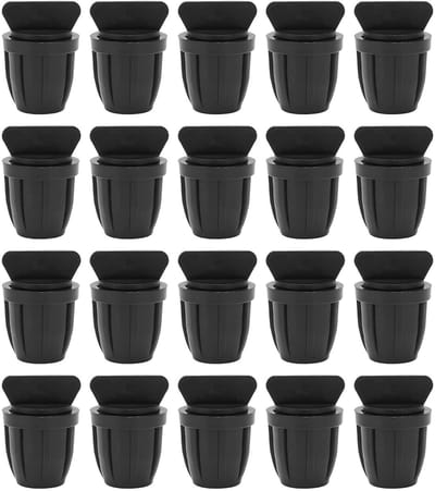 JHUBERS- Slang Eindplug 20 Stks - Duurzaam ABS-Materiaal - Sluit Druppelirrigatieslang - Voor Tuinbedden/Gazons - Ideaal voor Kassen - Productlengte 35 mm - Slangstopper
