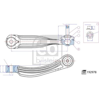 Beugels, torsiestang op frame FEBI BILSTEIN 192978