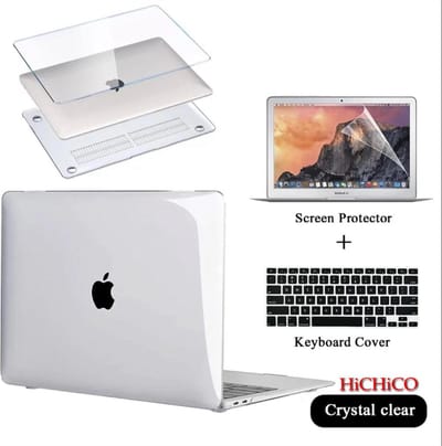 MacBook Air 13 inch 2018 MacBook Air Hoes + Screen Protector en Keyboard Cover - Loptop Cover – Clear Hard Case – MacBook Air Case 3IN1 – MacBook Screen Protector - HiCHiCO