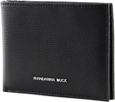 MANDARINA DUCK Leren Kaarthoes Mellow Urban Wallet Nero Zwart