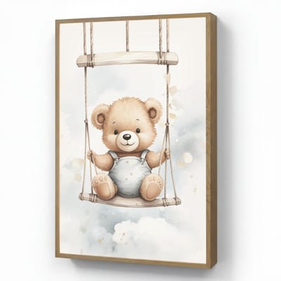 Nachtlampje 60x90 cm - Kinder lamp - Beer - Baby - Dier - Kinderen - Tafellamp kinderkamer draadloos - Slaapkamer lampje - Bedlamp kinderen - Kinderlampje - Wandlamp babykamer - Nachtlampjes