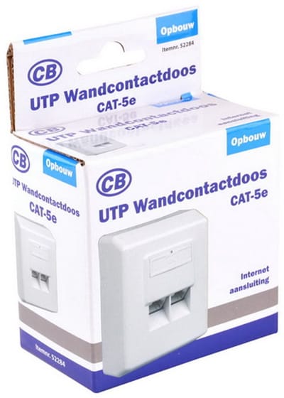 CB Internetaansluiting opbouw doos UTP CAT5e WCD 2V