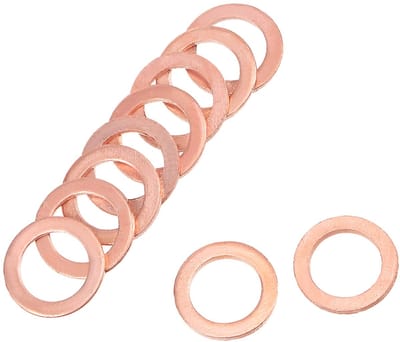 Dailygoods- Afdichtring 30 Stuks - Koperen Schijven - 8 mm x 12 mm x 1 mm - Duurzaam - Eenvoudig te Installeren - Geschikt voor Hydraulische Fittingen - Dichting