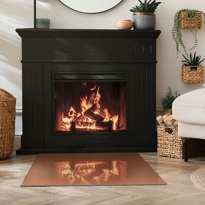 Coloray Vloerplaat Houtkachel - Plaat voor Onder Kachel - 80 cm x 60 cm - Kachel Vloerplaat - Bruin Vloerplaat Kachel - Vloerplaat Voor Kachel - Vloerplaat Openhaard - Houtkachel Accessoires - Plaat Kachel