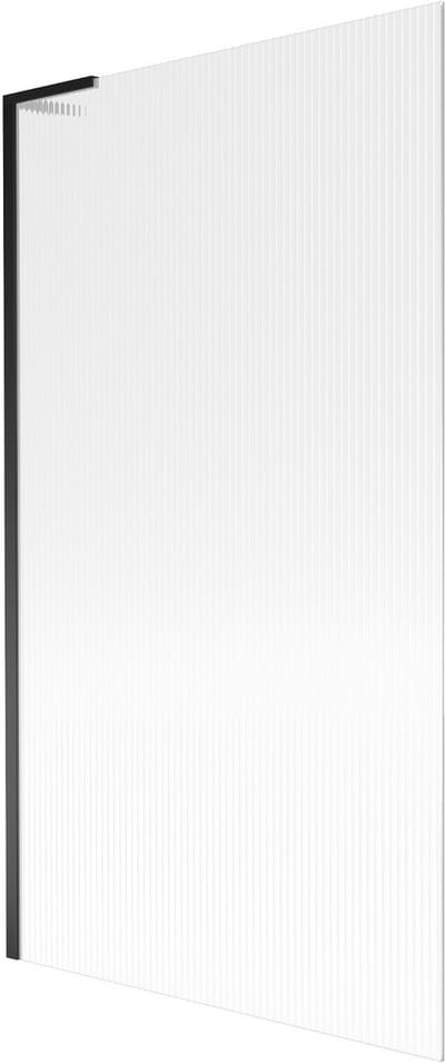 Mexen Next L badwand scherm 1-vleugelig 100 x 150 , strepen, zwart - 895-100-000-03-09-70
