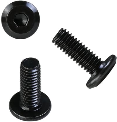 M6 x 16mm Zwarte Verzonken Hoofd RVS Inbusschroeven voor Meubelmontage en Mechanische Toepassingen - 100 Stuks