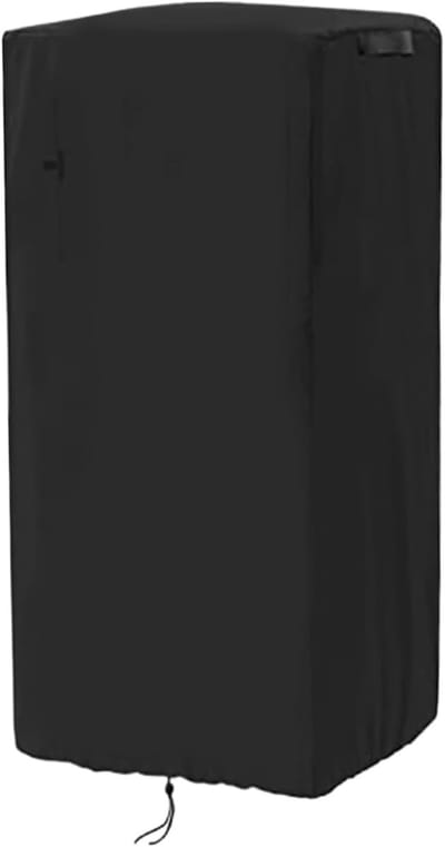 Popcorn Machine Cover - Apparaat Beschermhoes - Buiten Opslag - Winddicht Dubbel Gesp - 35x35x61 cm - Zwart