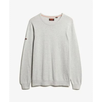 Superdry - Essentials lichtgewicht gebreid sweatshirt met ronde hals - Heren - Sweaters