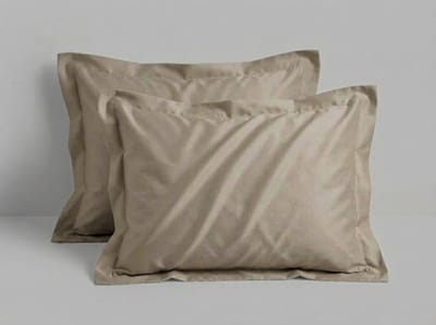 Linea - Kussenslopen met Volant - Katoen Satijn - 450 TC - 2x - 45x65cm - Taupe