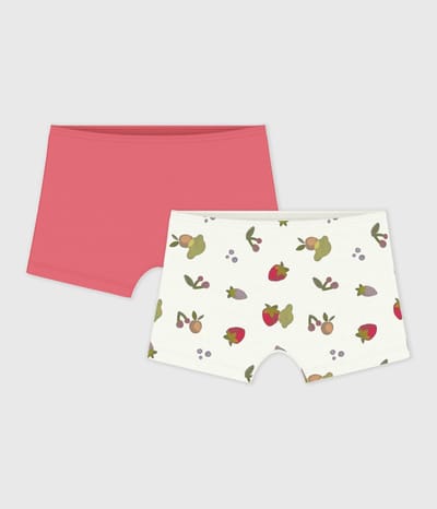 Petit Bateau Setje van lange katoenen hipsters met vruchtenprint voor kinderen Meisjes Onderbroek - Oranje + Wit/Groen/Meerkleurig