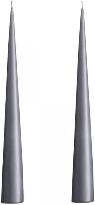Puntkaarsen Set - Lange Kaarsen - Sfeer Creëren - Grote Afmeting - 37cm - Donker Leisteen