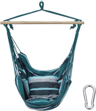 Comfortabele Hangstoel met 2 Kussens voor Binnen en Buiten - Max 240 kg - 360° Hangschommel