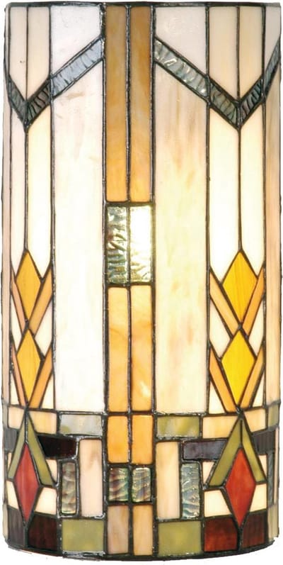 Lumilamp Wandlamp Tiffany 20x11x36 cm Beige Groen Glas