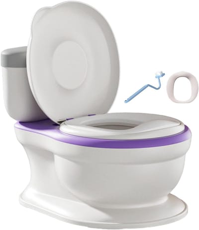 Kinder Potty Training - Toilet Stoel - Zindelijkheid Leren - Realistisch Ontwerp - 41x30 cm - Paars