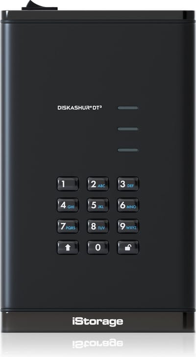iStorage diskAshur DT3 HDD – externe harde schijf – 4TB – USB – 256-bit – Zwart