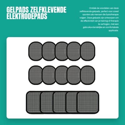 Dailygoods - Gelpads - Zelfklevende Elektrodepads - Eenvoudig te gebruiken - Fysiotherapie - Vervangbare Gelpatches - Geschikt voor Sporters - Drie Stuks