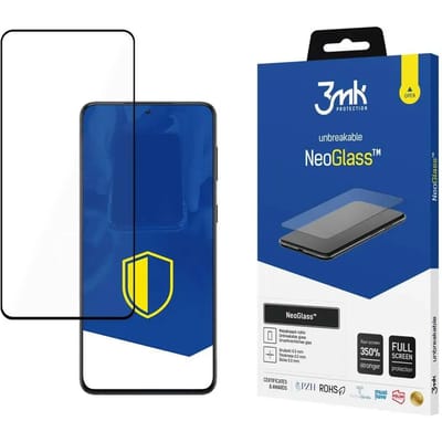 3MK NeoGlass Serie - Gehard Glas Screenprotector - Samsung Galaxy S21 - Zwart - Schokabsorptie