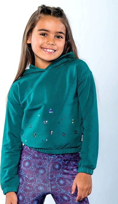 B.Nosy Meisjes sweater - Stella - Storm groen