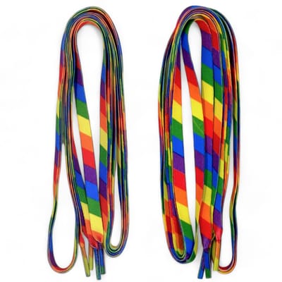 Allecto - Regenboogveters - Unisex - Kleurrijk statement - 140 cm - Pride en LGBTQIA+ - Perfect voor elke gelegenheid - 2 paar