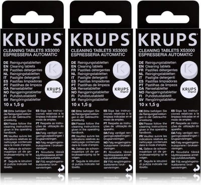 3x Krups Reinigingstabletten (10st.) XS3000