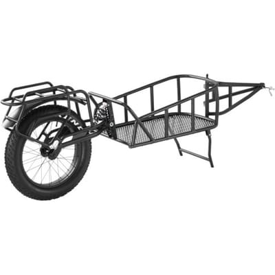 VEVOR Fietskar, Fietskar met draagvermogen van 32 kg, Quick Release-constructie met universele trekhaak, 20" wielen, past op de meeste fietswielen, Frame van koolstofstaal