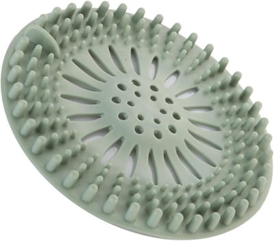 Afvoerdeksel Haarvanger - Gootsteen Stop - Verstopping Voorkomen - Effectieve Filtering - 13.5 cm Diameter - Grijs