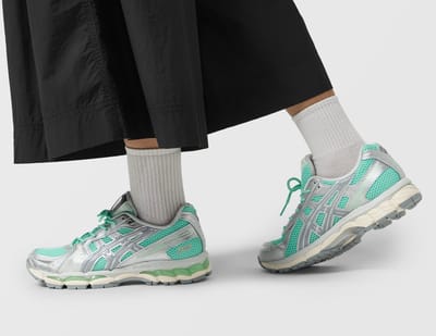 Lage Sneakers Asics Baskets gel-kayano 12.1 couleur Ice Green/Gravel