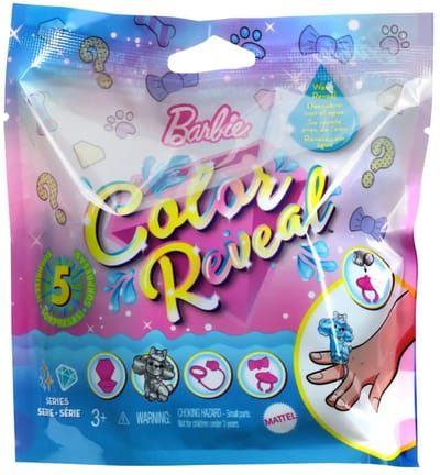 Barbie Color Reveal Pets Shimmer - 1 exemplaar - Glitter Glamour - Met 5 verassingen