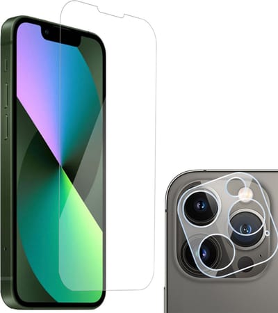 Screenprotector geschikt voor iPhone 14 + Beschermglas Camera Lens Screenprotector geschikt voor iPhone 14