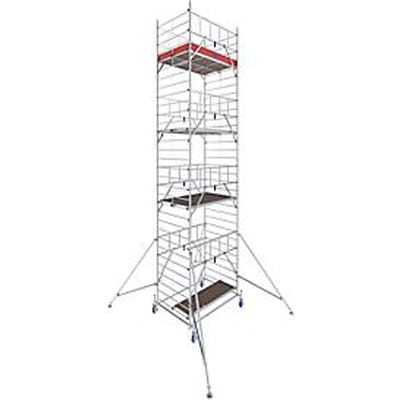 Krause ProTec XXL aluminium rolsteiger, 200 kg/m², TÜV-gekeurd, geremde wielen, L 2000 x B 1400 x H 9300 mm