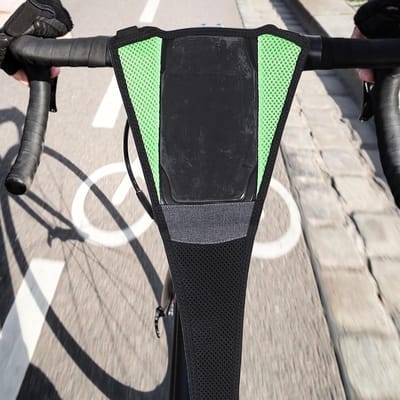 Fiets Zweetnet - Zweetvanger Fiets - Indoor Training - Waterdicht Ademend - 23x56cm - Zwart Groen