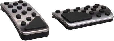 Pedaal Covers - Auto Accessoires - Verbeteren Rijervaring - Metaal Constructie - 2 Stuks - Zilver