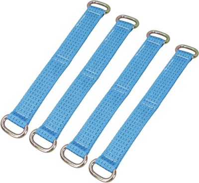 Sleepriemen Aanhanger - Verbindingsriemen Gordelband - Aanhanger Vastzetten - Drie Riemsecties - 16 inch - Zilver