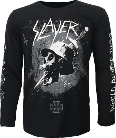 Slayer Soldier Skull Dagger Longsleeve T-Shirt - Officiële Merchandise - S