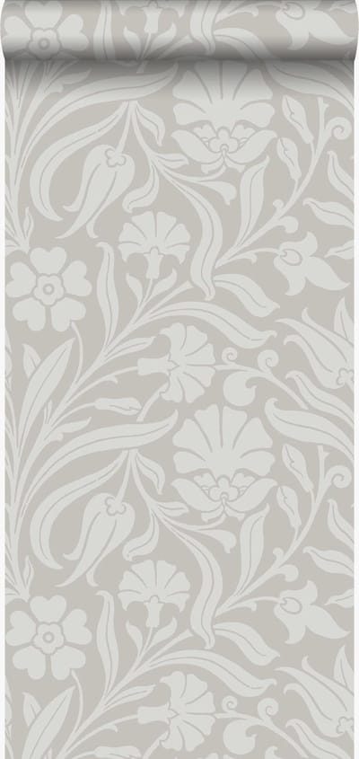 Origin Wallcoverings behang bloemen grijs - 53 cm x 10.05 m - 346636