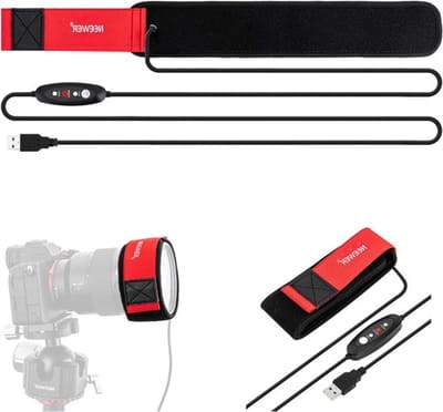 500 mm USB-lensverwarming met 3 temperatuursinstellingen voor DSLR, spiegelreflexcamera, telescoop en astrofotografie, voorkomt dauw en mistvorming