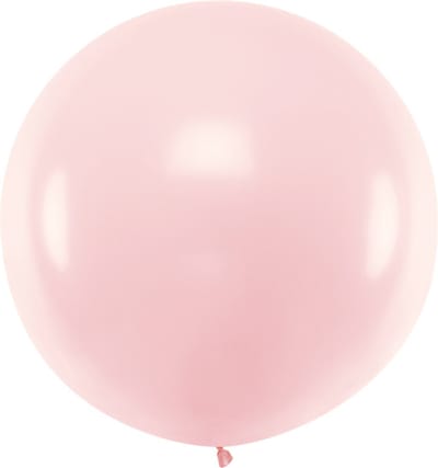 PARTYDECO - Gigantische lichtroze latex ballon 1 meter