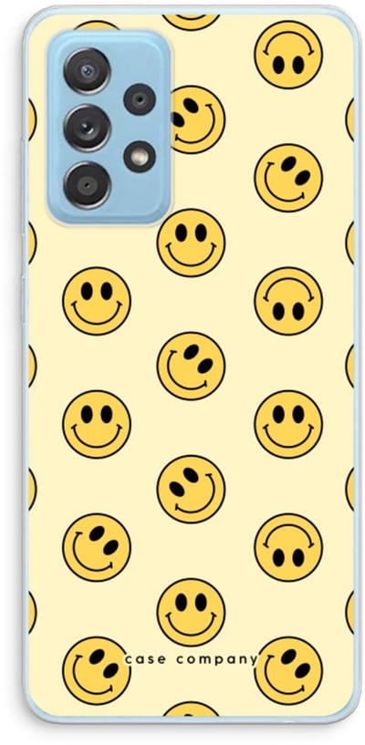 Case Company® - Hoesje geschikt voor Samsung Galaxy A73 hoesje - Smiley N°2 - Soft Cover Telefoonhoesje - Bescherming aan alle Kanten en Schermrand