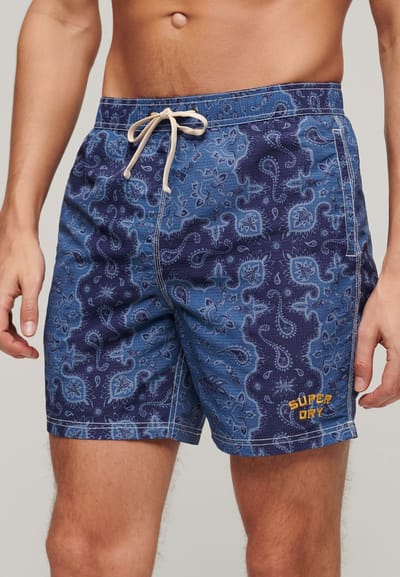 Superdry - Vintage gerecyclede ripstop zwemshort - 43 cm - Heren - Zwembroeken