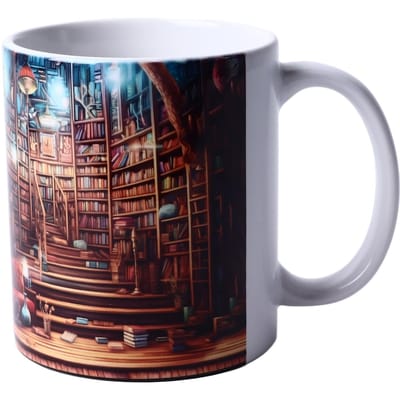 Koffiemok 3D Boekenplank Patroon Theekop Hittebestendige Keramische Mok Multifunctionele Markermok voor
