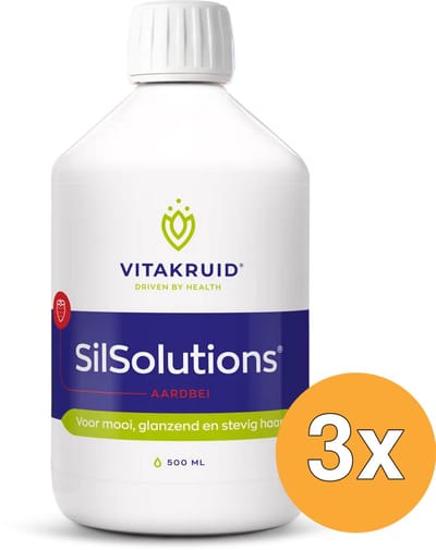 3x Vitakruid Silsolutions 500 - Aardbei (500 ml)