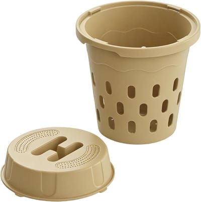 Ondergrondse Compostbak - Bodem Composter - Afval Verwerken - Verbeterde Luchtstroom - 26 cm Hoog - Beige