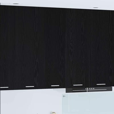 vidaXL - Hangkast - Zwart - Eiken - 30 - x - 31 - x - 100 - cm - Bewerkt - hout