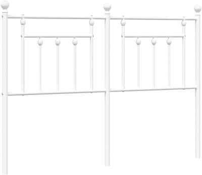 Hoofdbord Metaal Wit 140 cm voor Bedframe