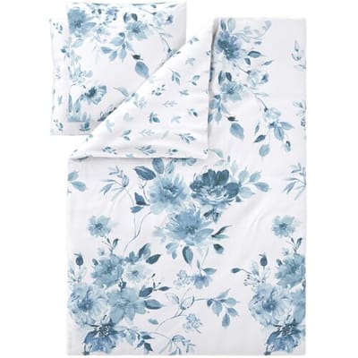 LIVARNO Renforcé dekbedovertrek 200 x 200 cm (Wit/blauw)