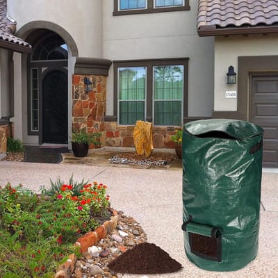 15 Gallons Tuin Afvalbak - Zelfgemaakte Organische Ferment PE Zak - Milieu Compost Zak - Aardappel Grow Bag - Outdoor Keuken Afval Composter Bag